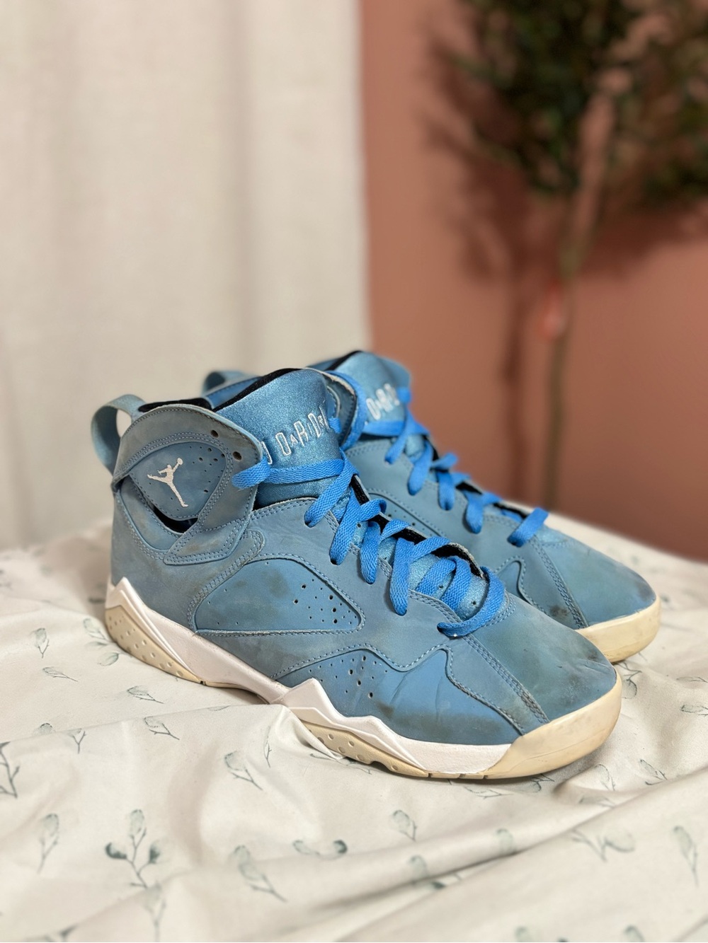 Jordan Kids Blue High-Top Sneakers with White Sole